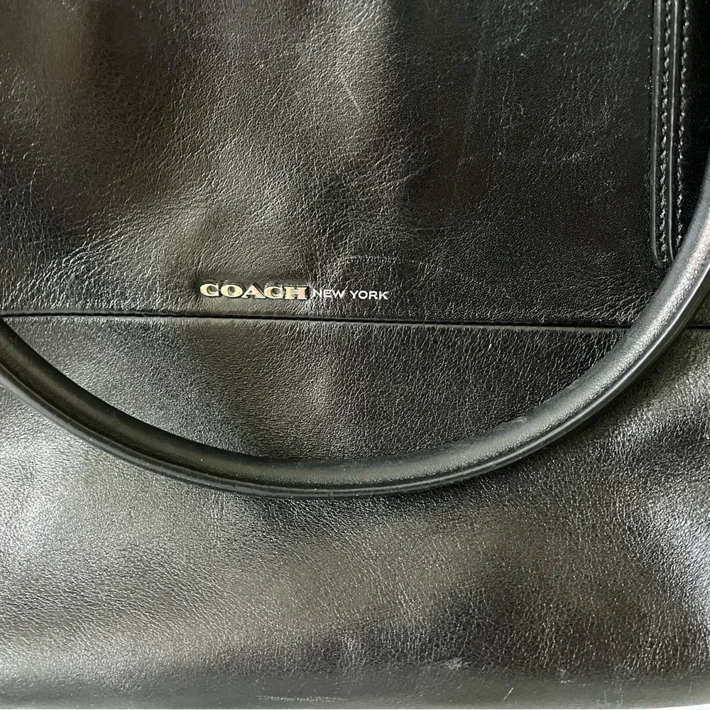 Coach Borough Elegant Black Leather Tote, Handbag - Picture 3 of 10